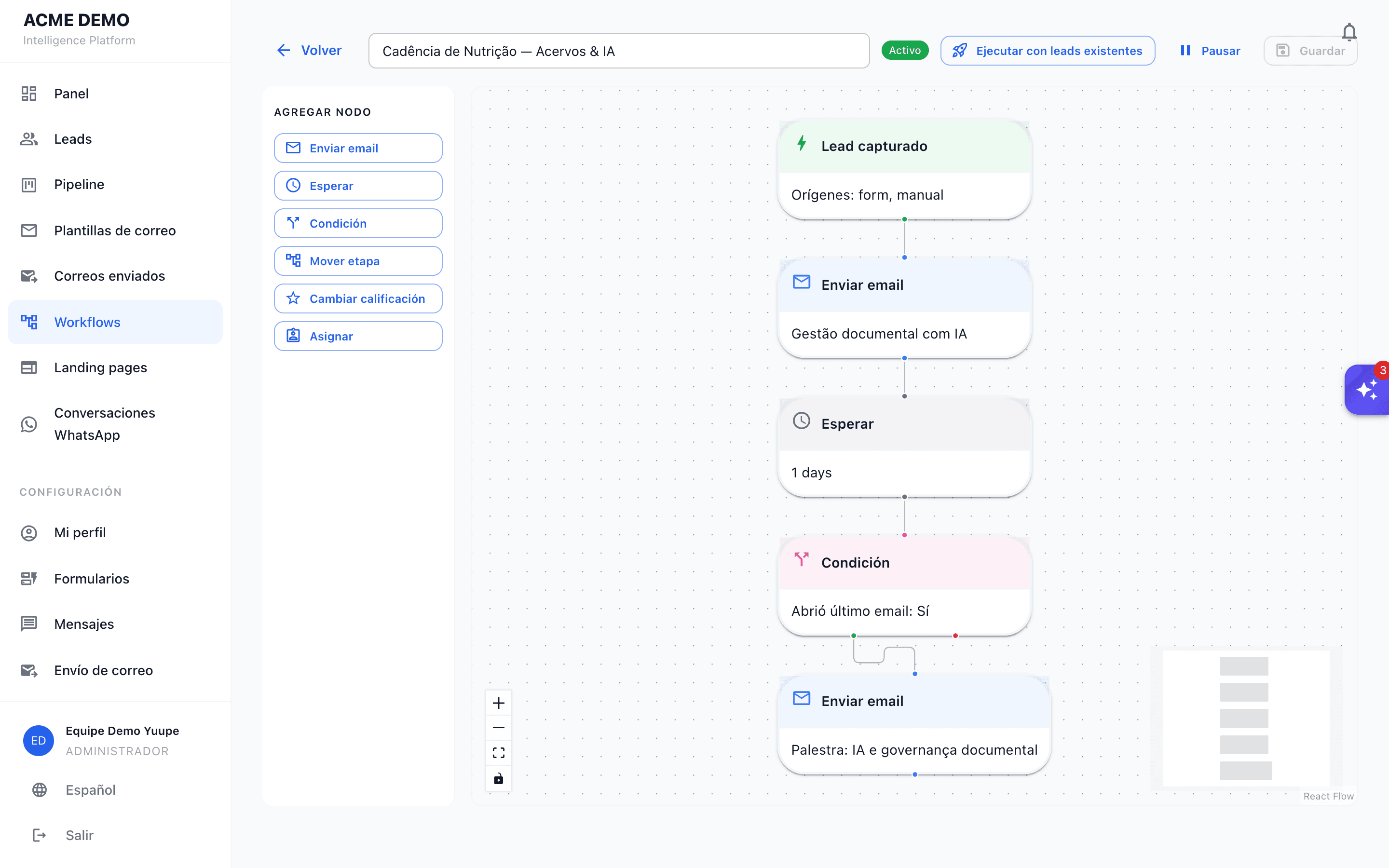 Flujos de automatización por prompt
